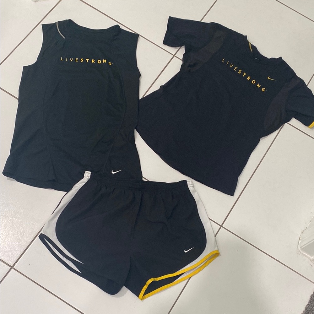 Nike Women’s Black Sports Shirt & Shorts Set